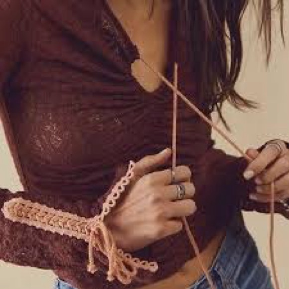 Free People Lilah Top in Dusty Rose - Picture 5 of 12